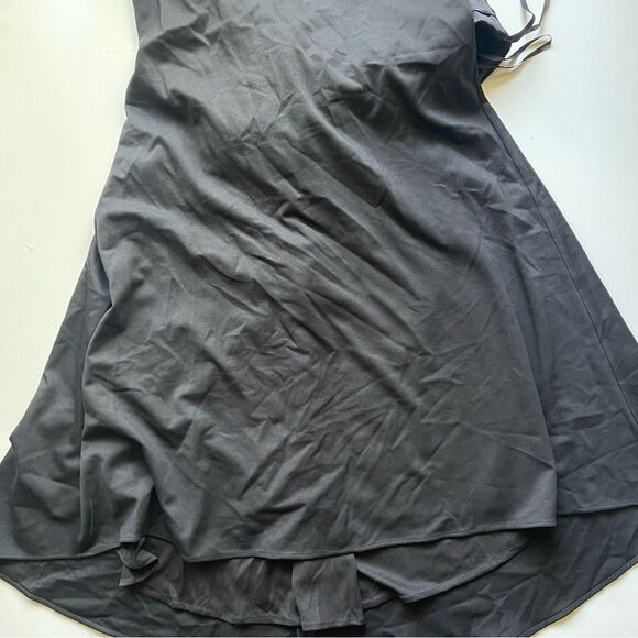 NEW Mac Duggal One Shoulder Draped Trumpet Gown Front Bow Black 6 - Picture 8 of 11